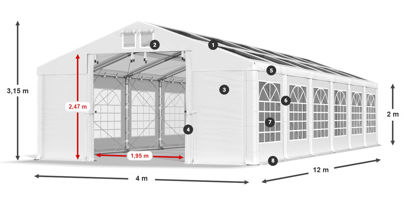 Roof: MS 580 PVC Walls: SD 500 PVC