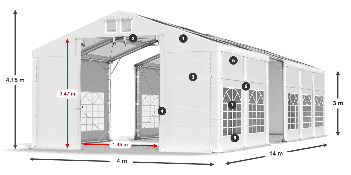 Roof: MS 580 PVC Walls: SD 500 PVC
