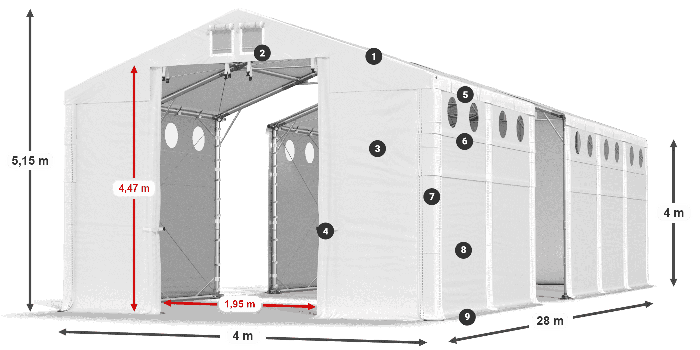 Roof: SD 560 PVC Walls: MS 580 PVC
