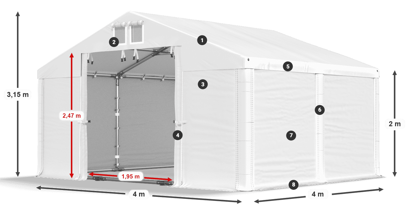 Roof: SD 560 PVC Walls: MS 580 PVC