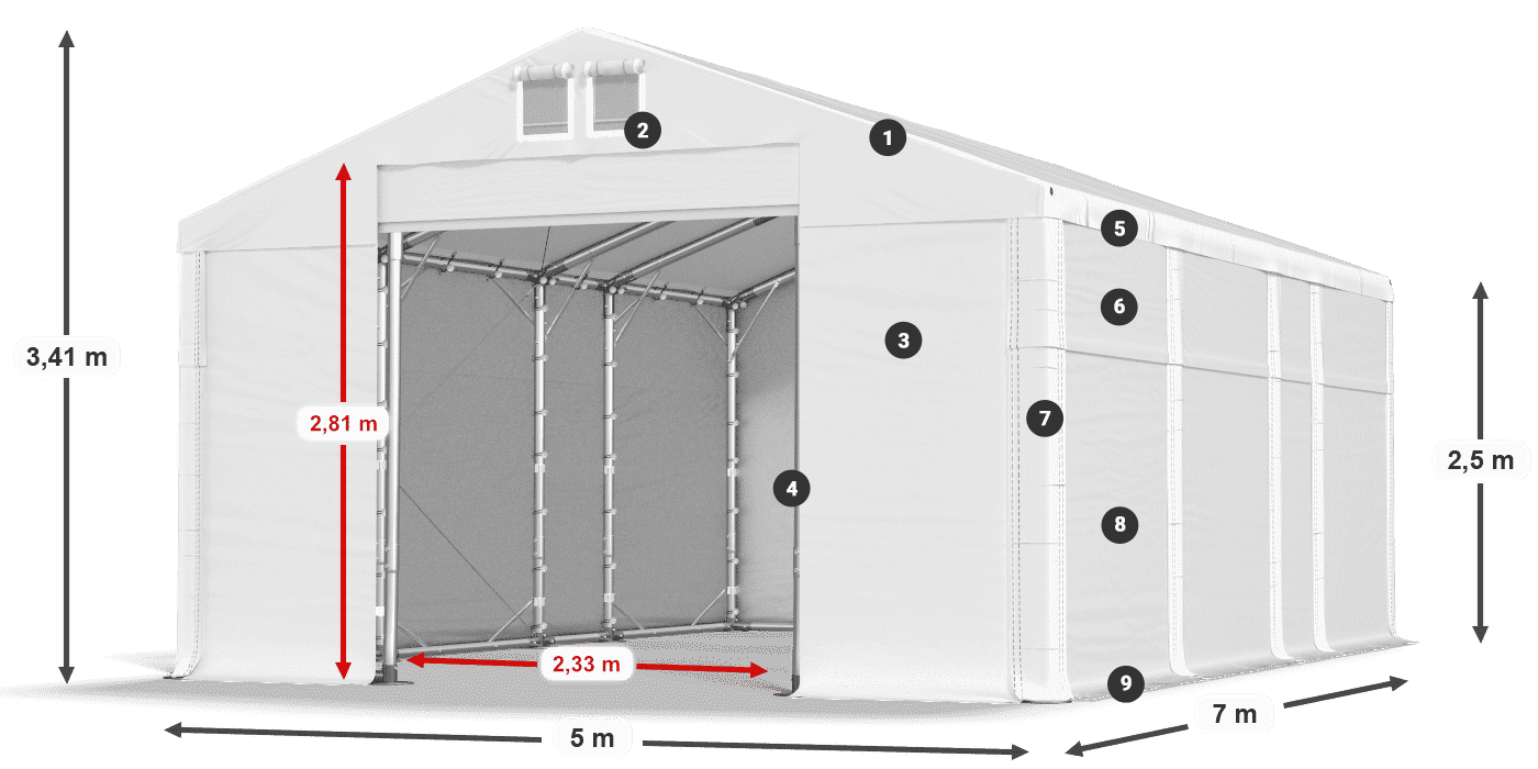 MFR 620 PVC legend 2.5m