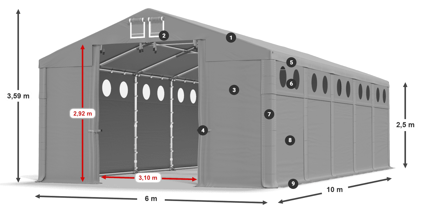 MMSO 580 PVC legend 2.5m
