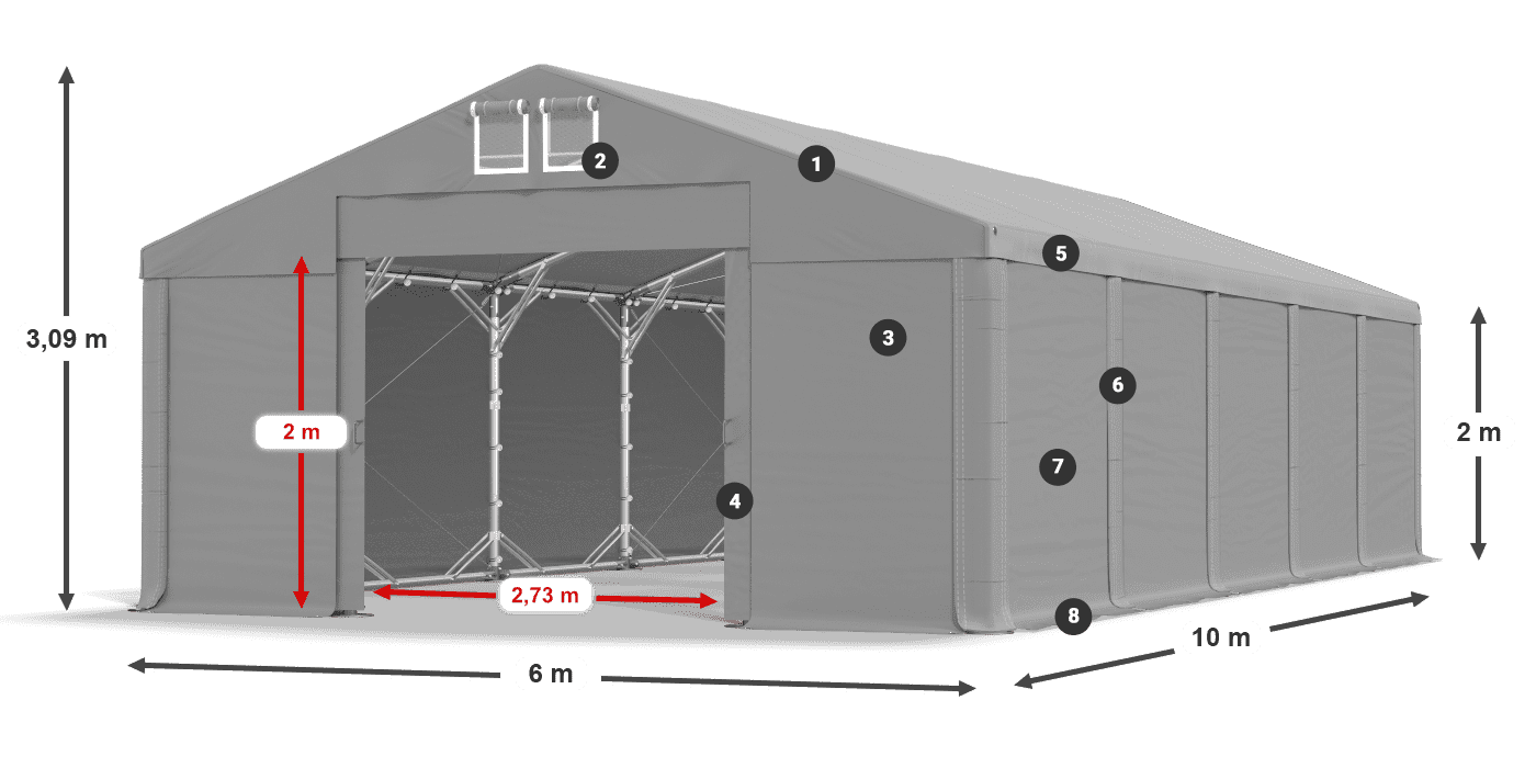 Roof: SD 560 PVC Walls: MS 580 PVC