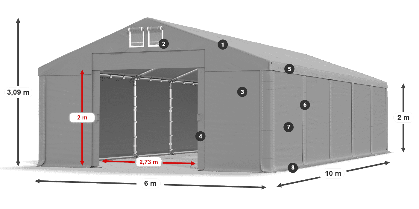Roof: SD 560 PVC Walls: MS 580 PVC
