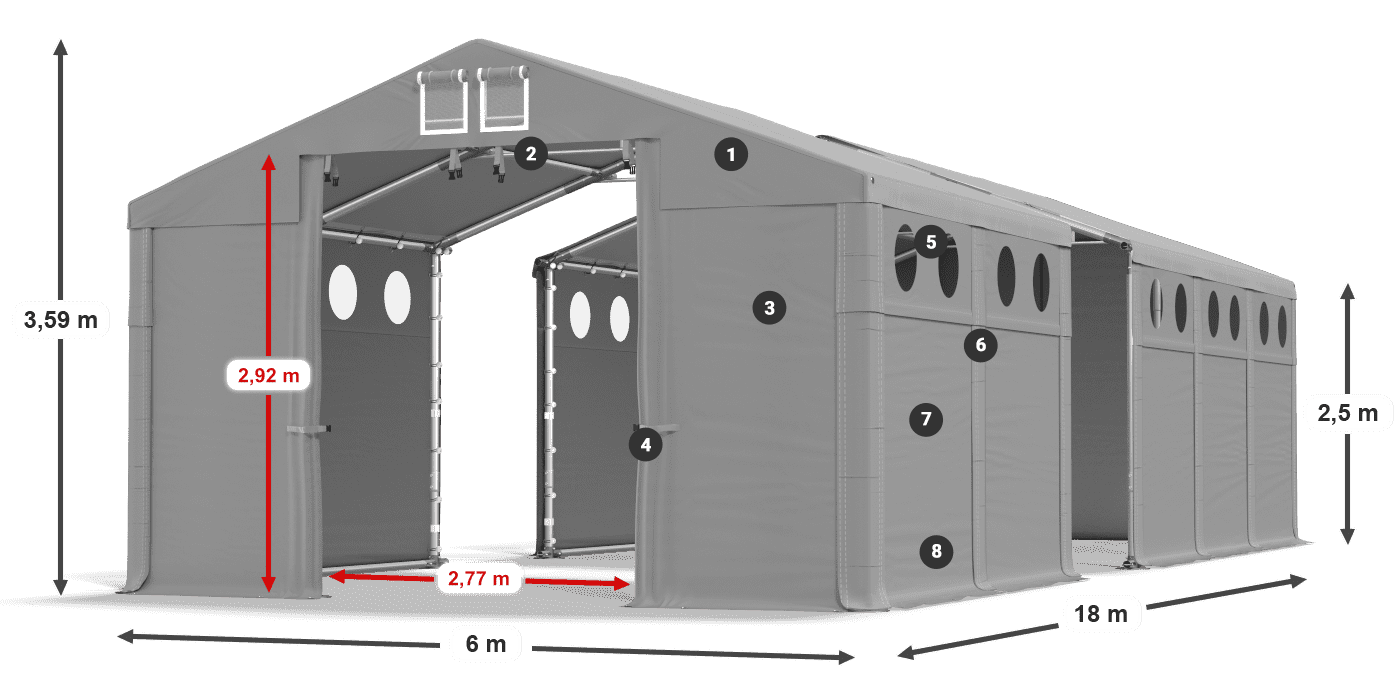 Roof: SD 560 PVC Walls: MS 580 PVC