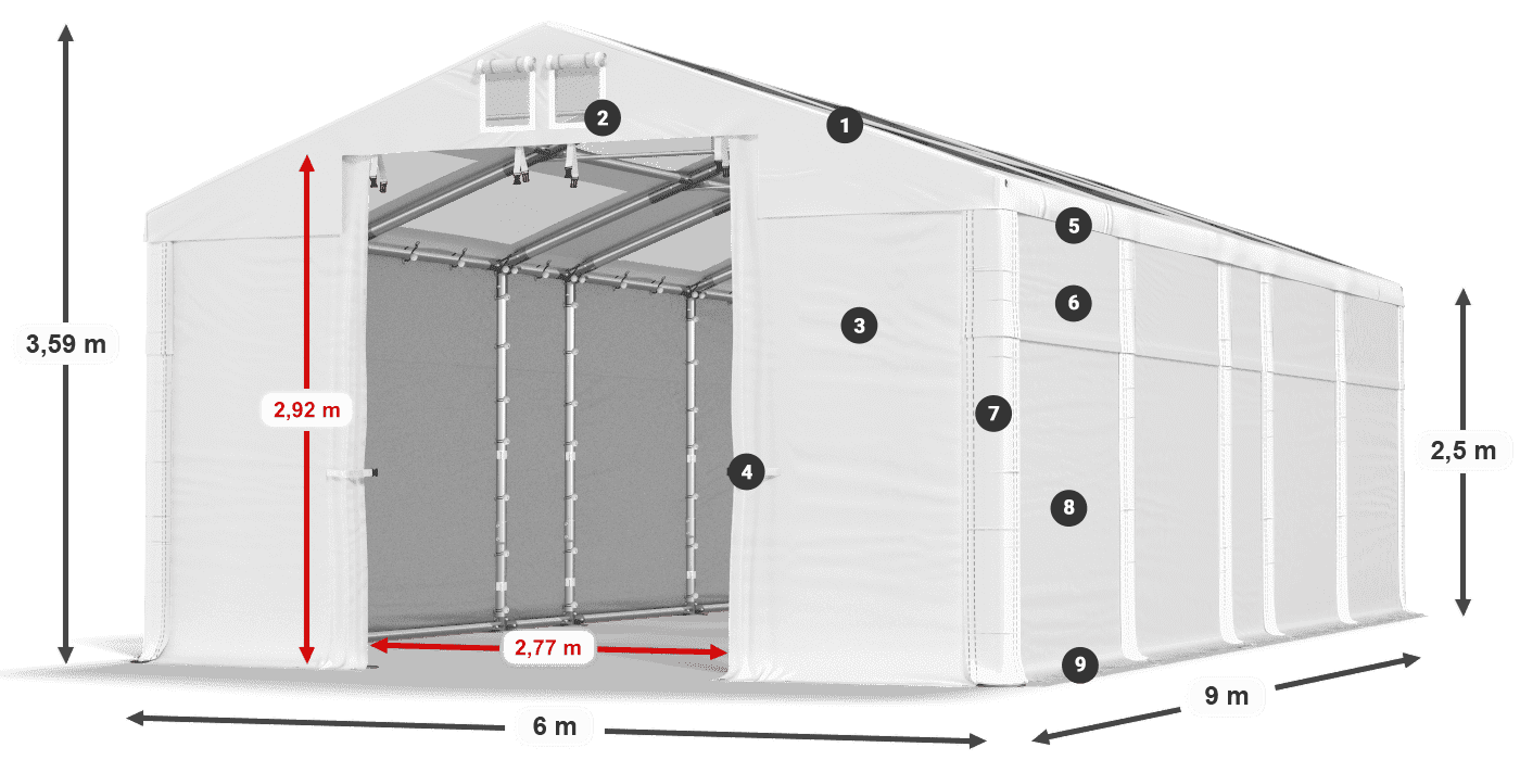 Roof: MS 580 PVC Walls: SD 500 PVC