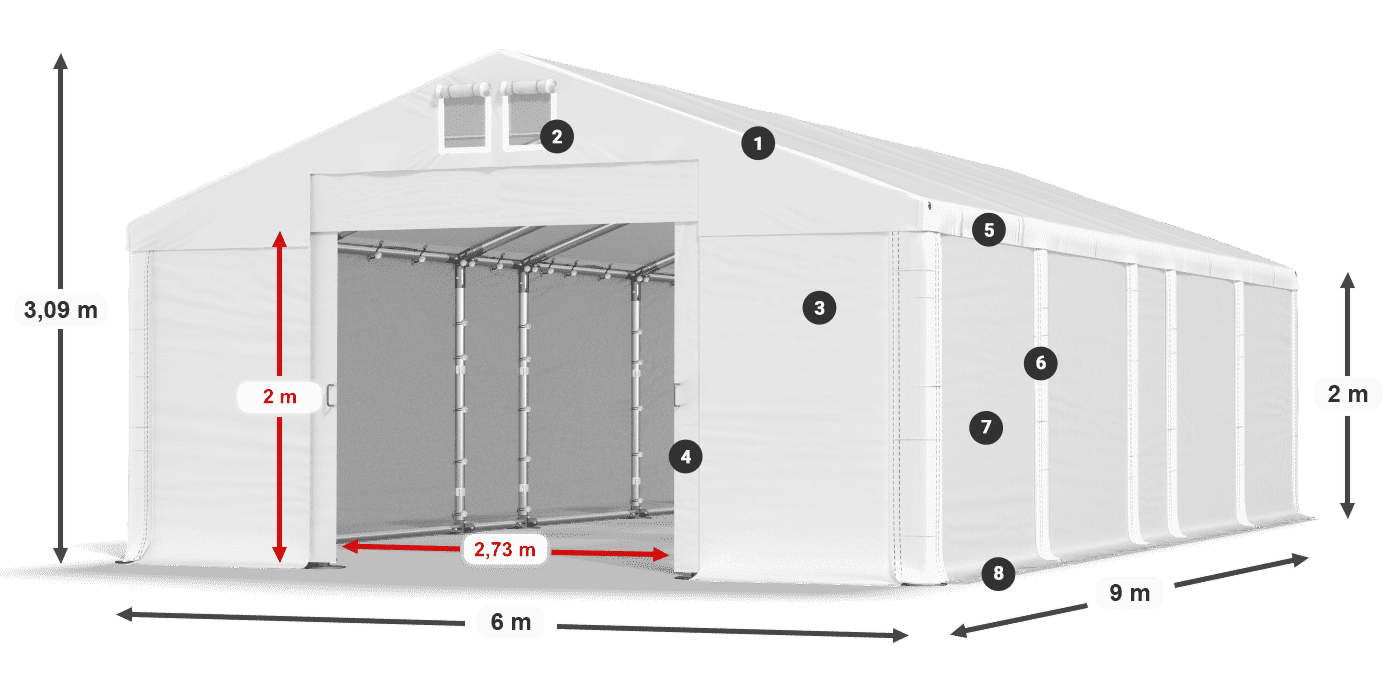 Roof: MS 580 PVC Walls: SD 500 PVC