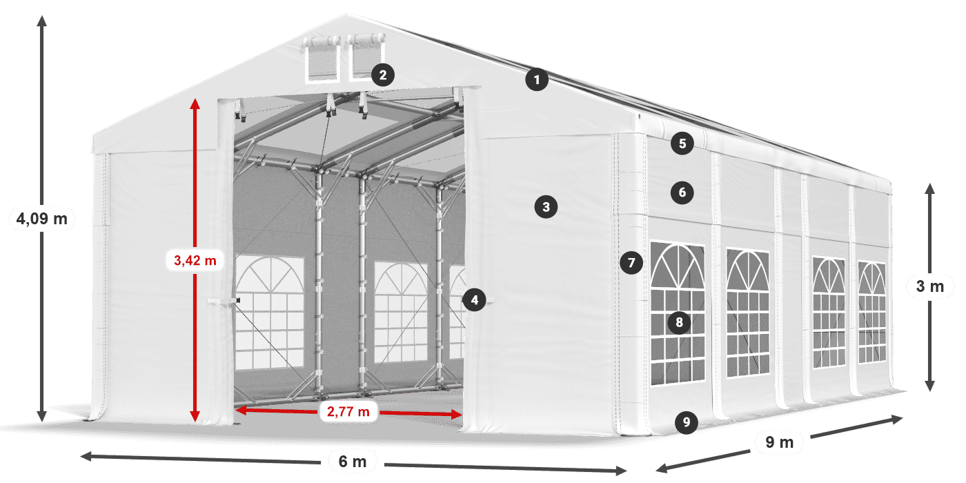 Roof: MS 580 PVC Walls: SD 500 PVC