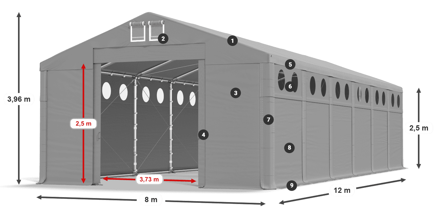 Roof: SD 560 PVC Walls: MS 580 PVC