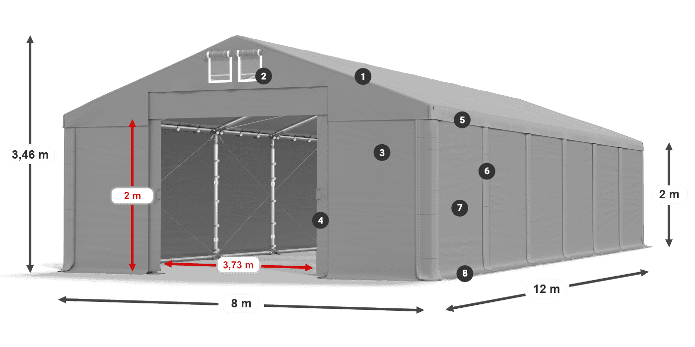 Roof: MS 580 PVC Walls: SD 500 PVC