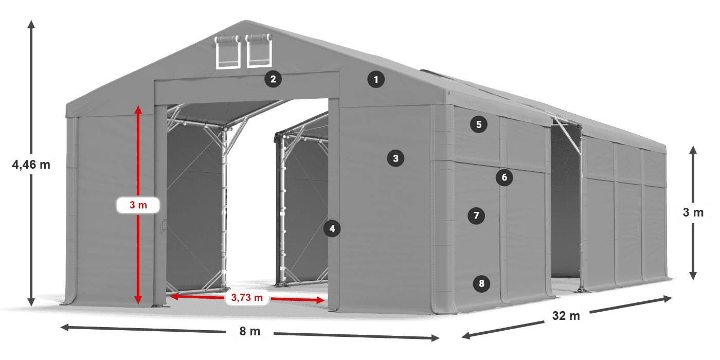 Roof: SD 560 PVC Walls: MS 580 PVC