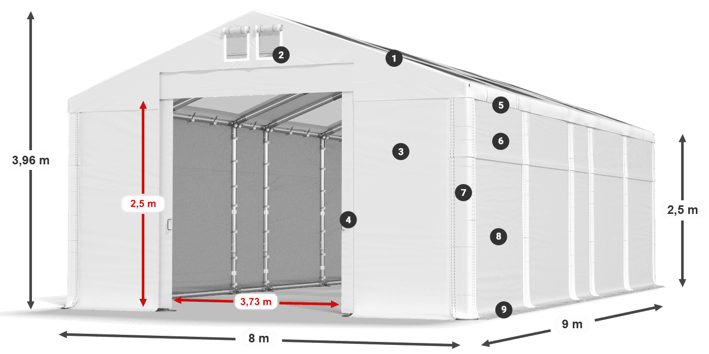 Roof: MS 580 PVC Walls: SD 500 PVC