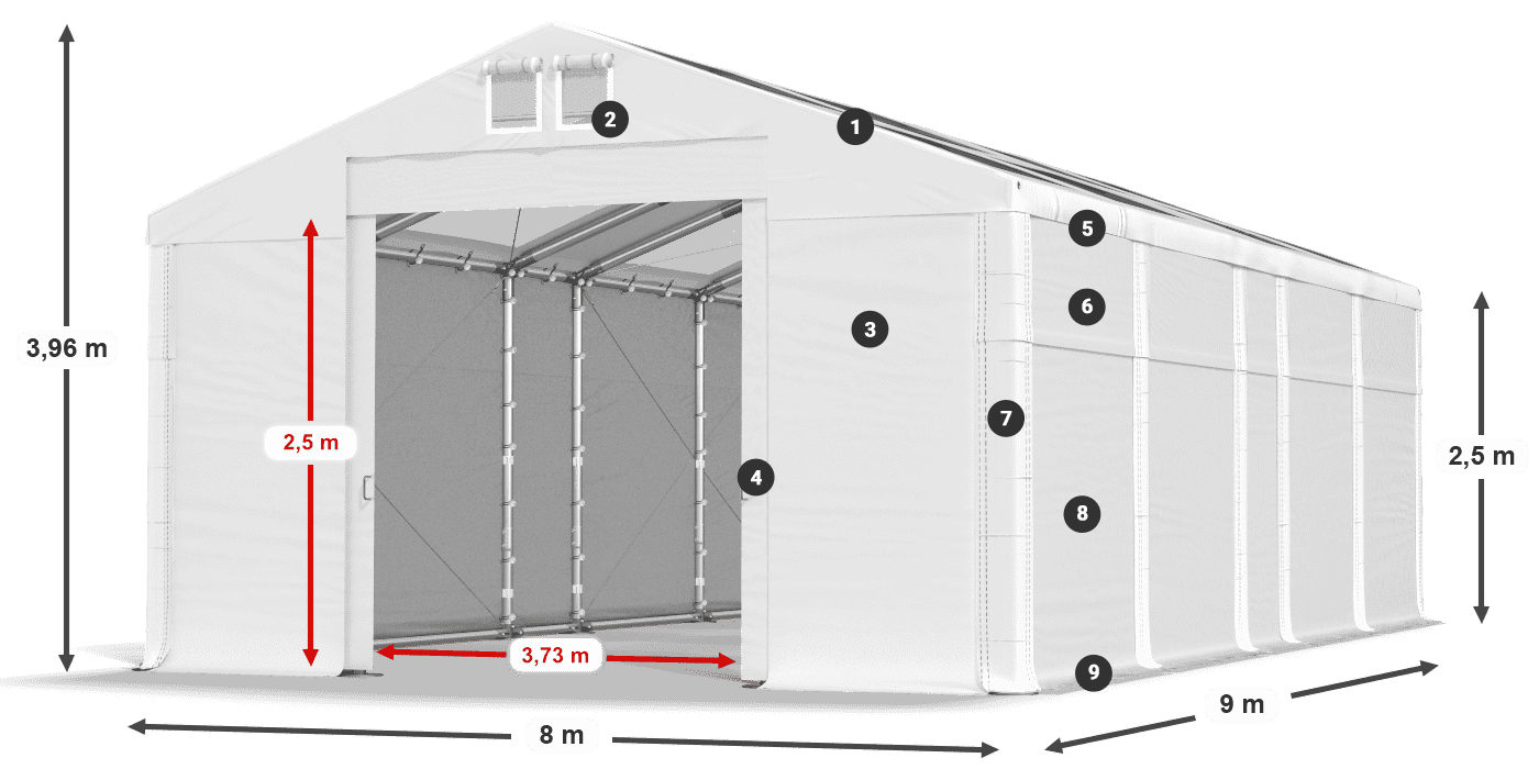 Roof: MS 580 PVC Walls: SD 500 PVC