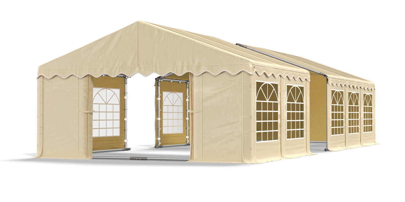 Open entrance tent