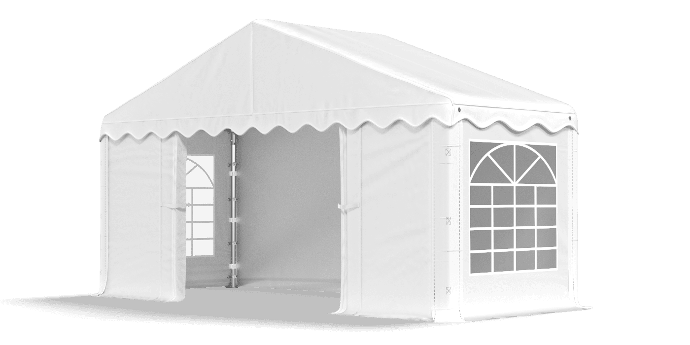 Open entrance tent