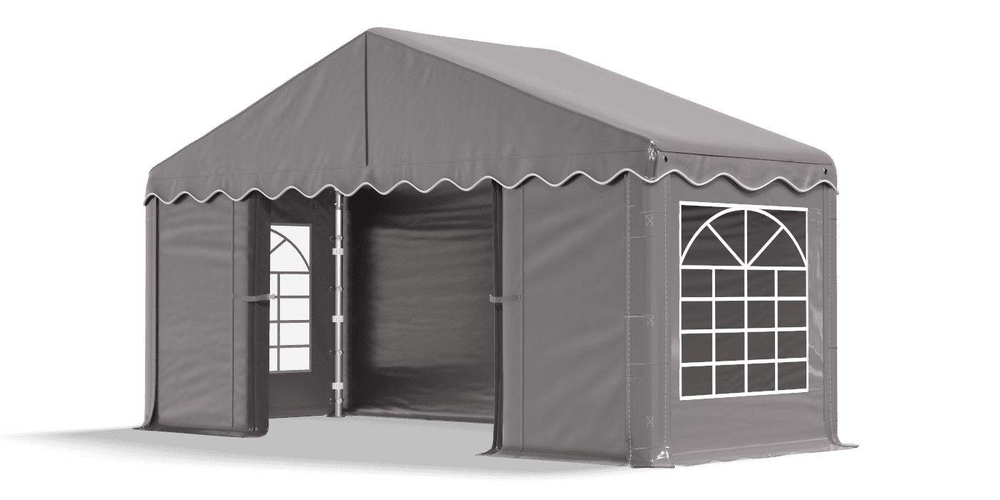 Open entrance tent