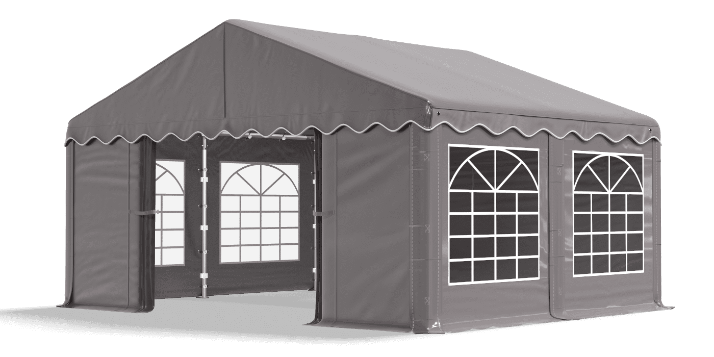 Open entrance tent
