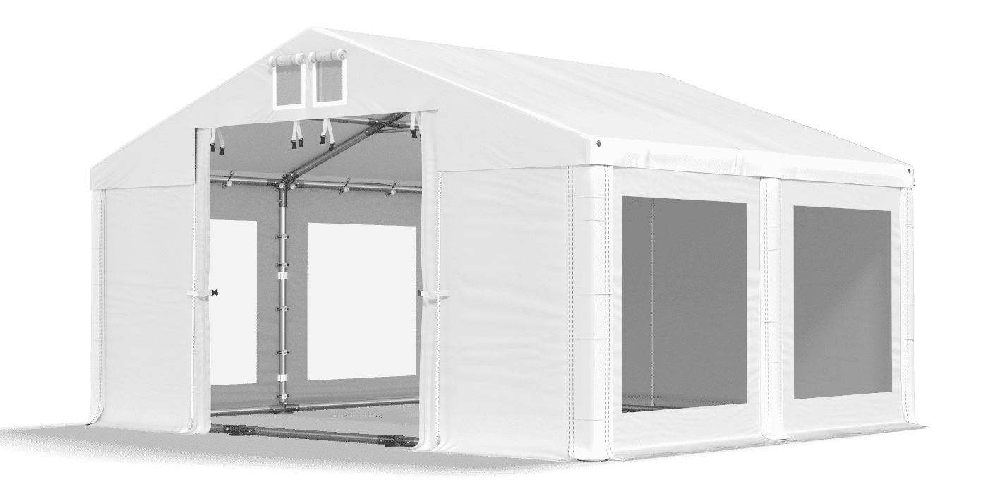 Open entrance tent
