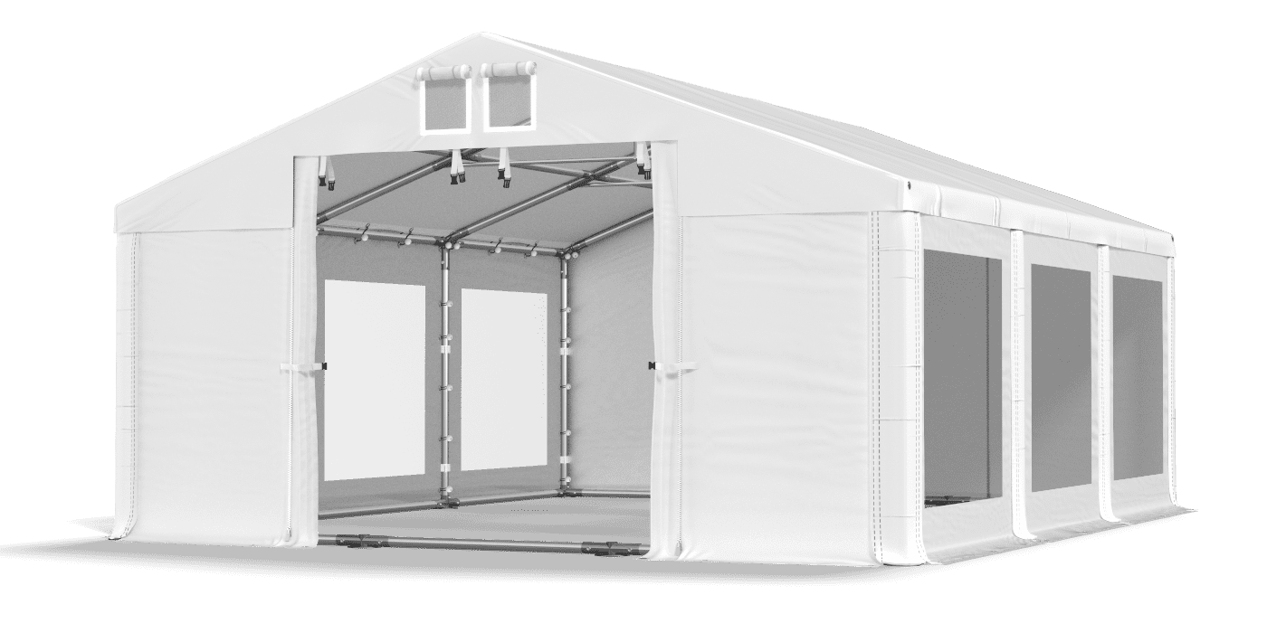 Open entrance tent