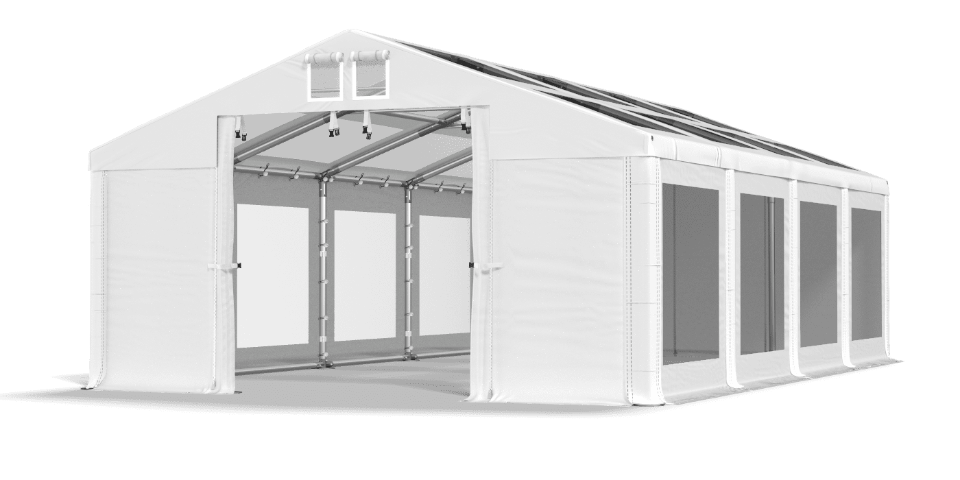 Open entrance tent