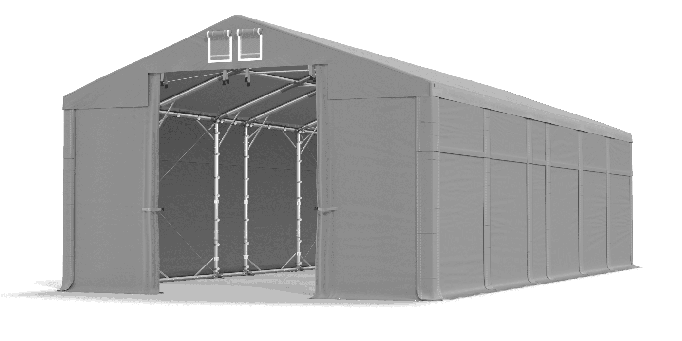 Open entrance tent