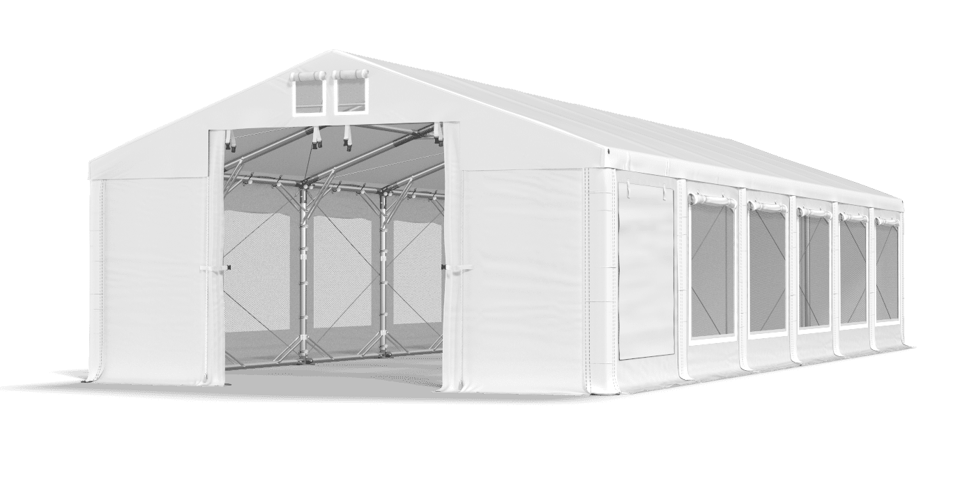 Open entrance tent