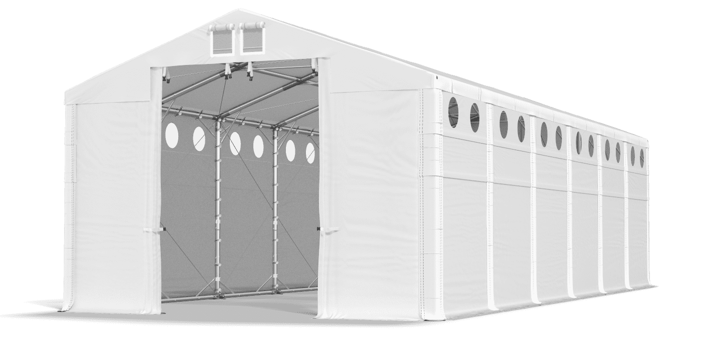 Open entrance tent
