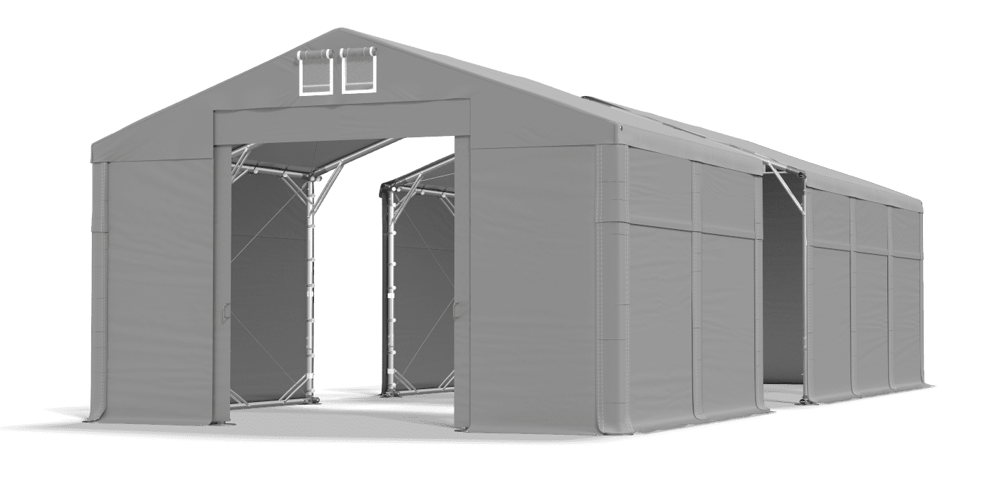 Open entrance tent