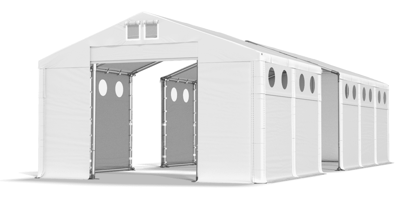 Open entrance tent