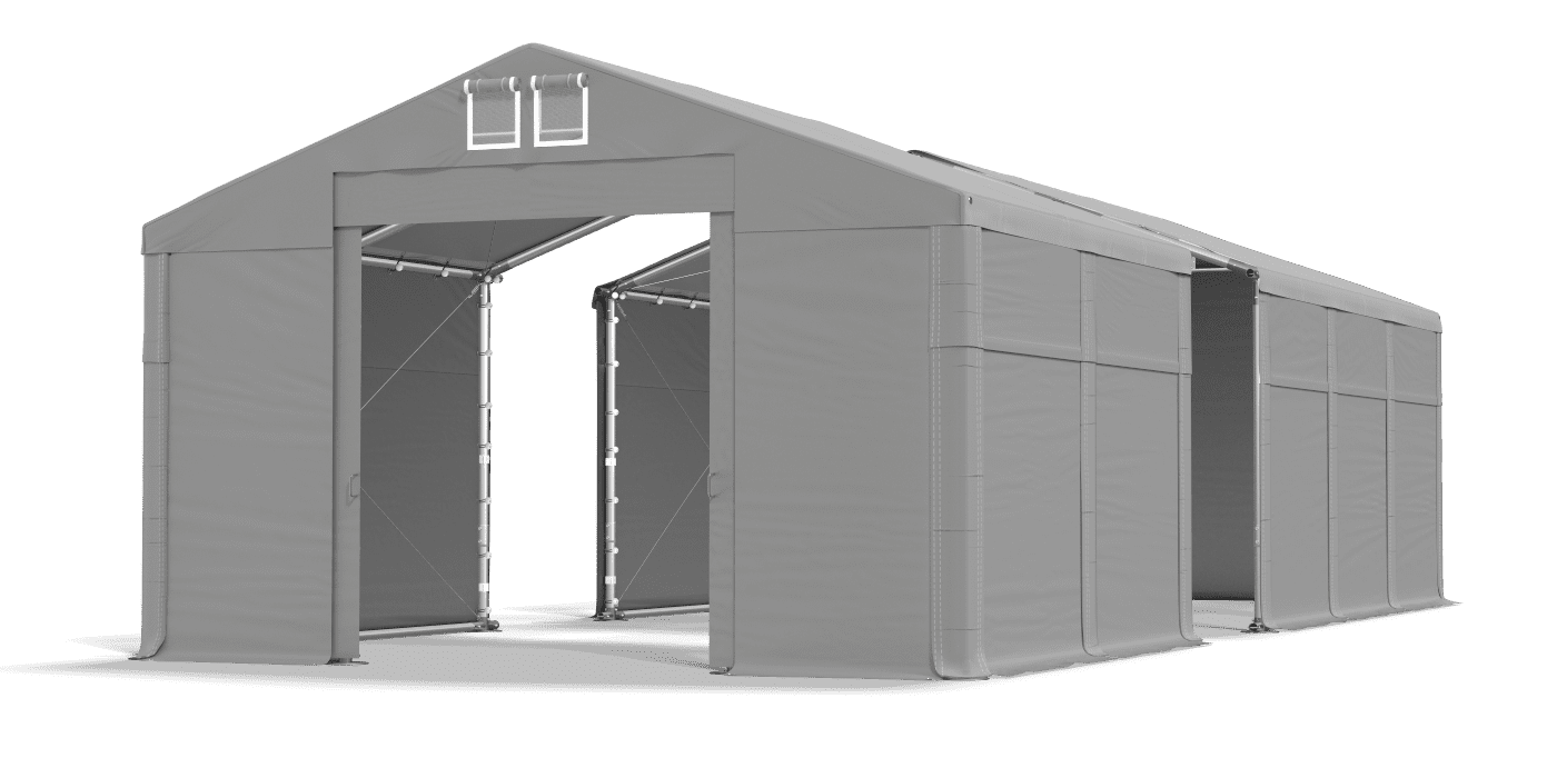 Open entrance tent