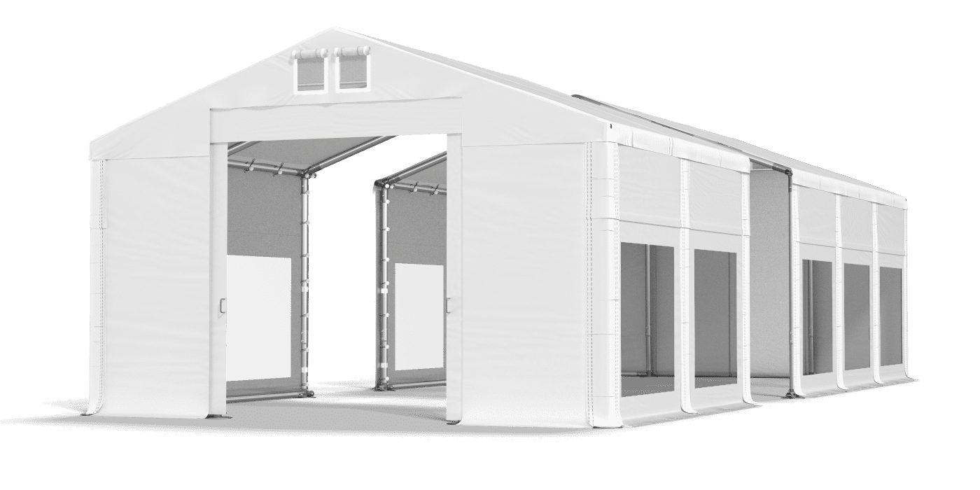 Open entrance tent