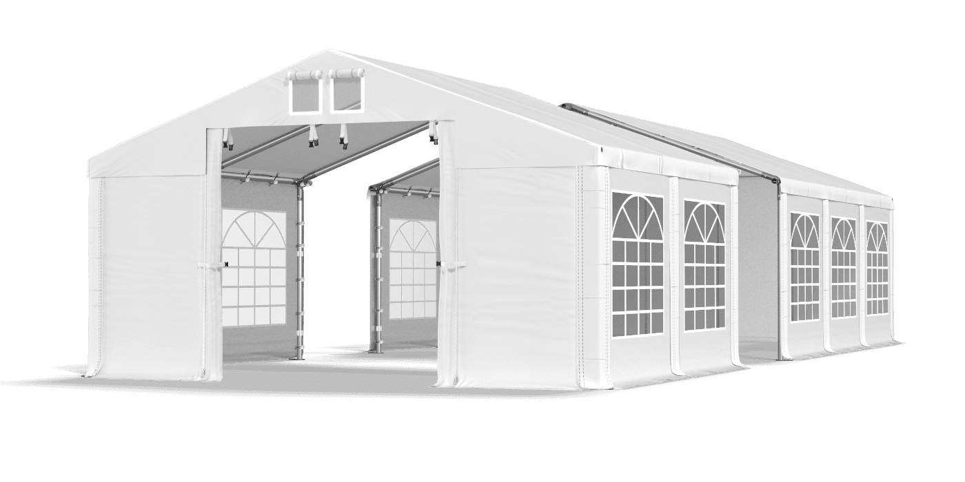 Open entrance tent