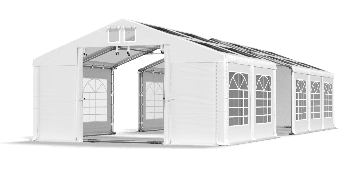 Open entrance tent