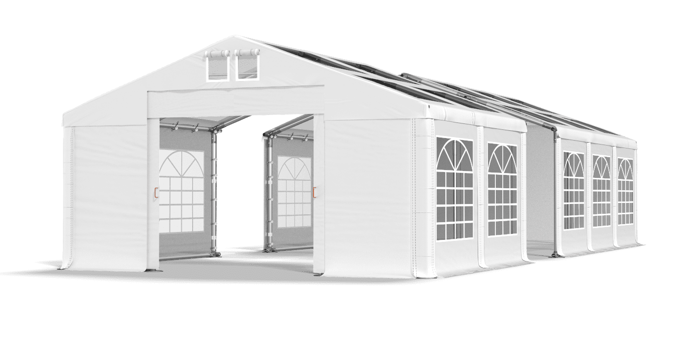 Open entrance tent
