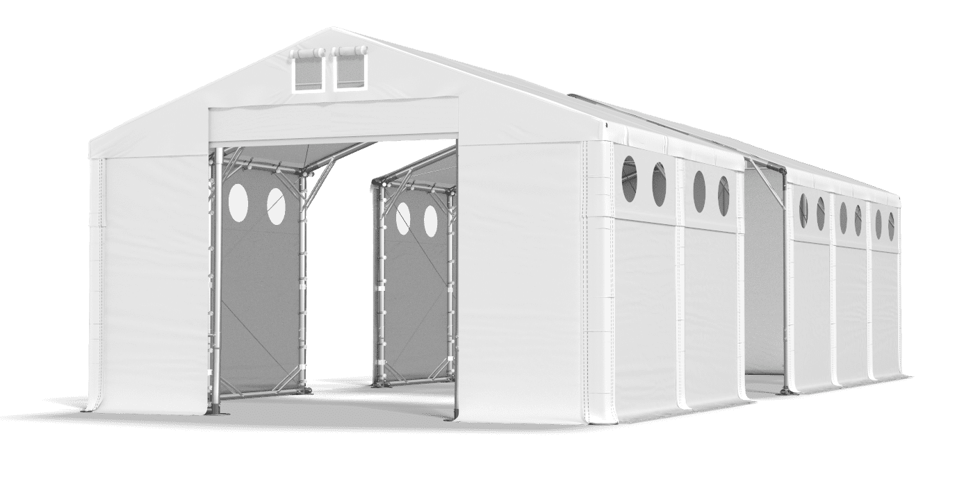 Open entrance tent