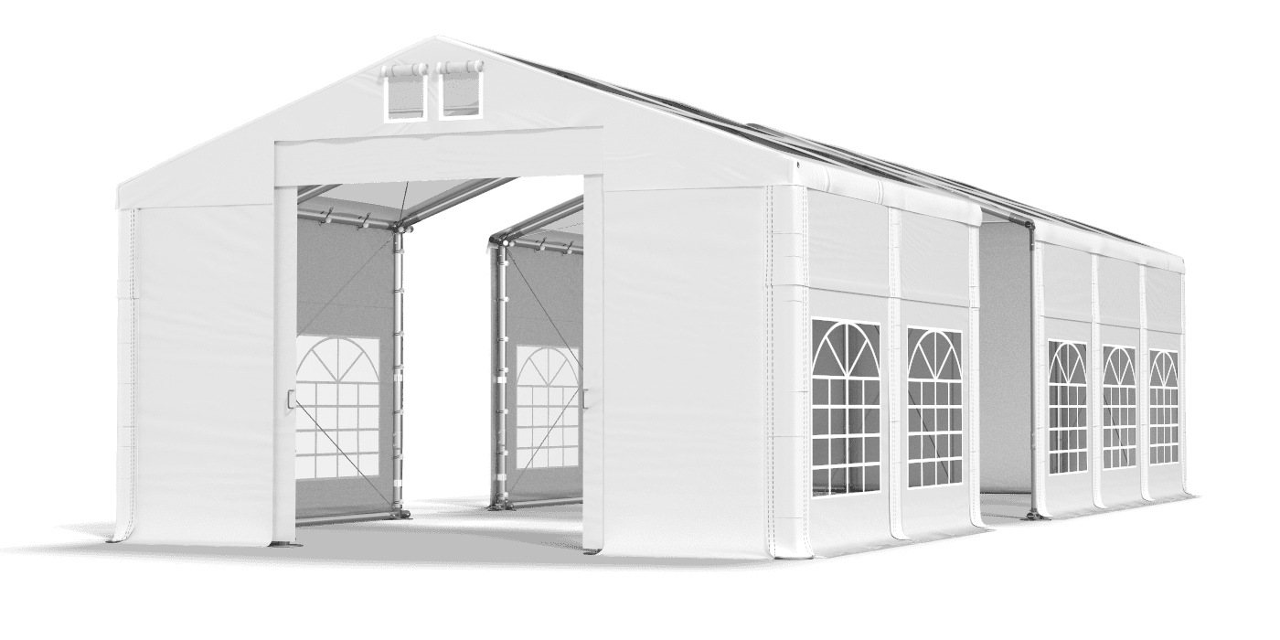 Open entrance tent