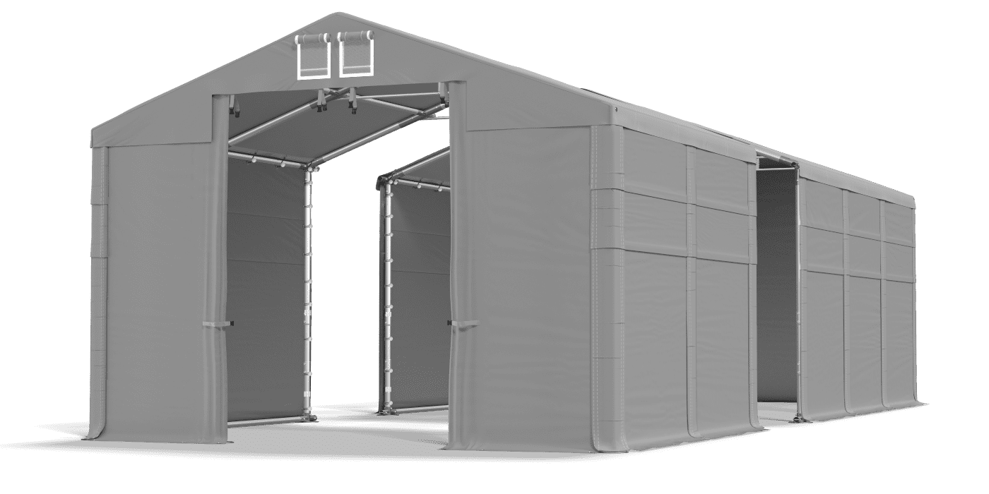 Open entrance tent