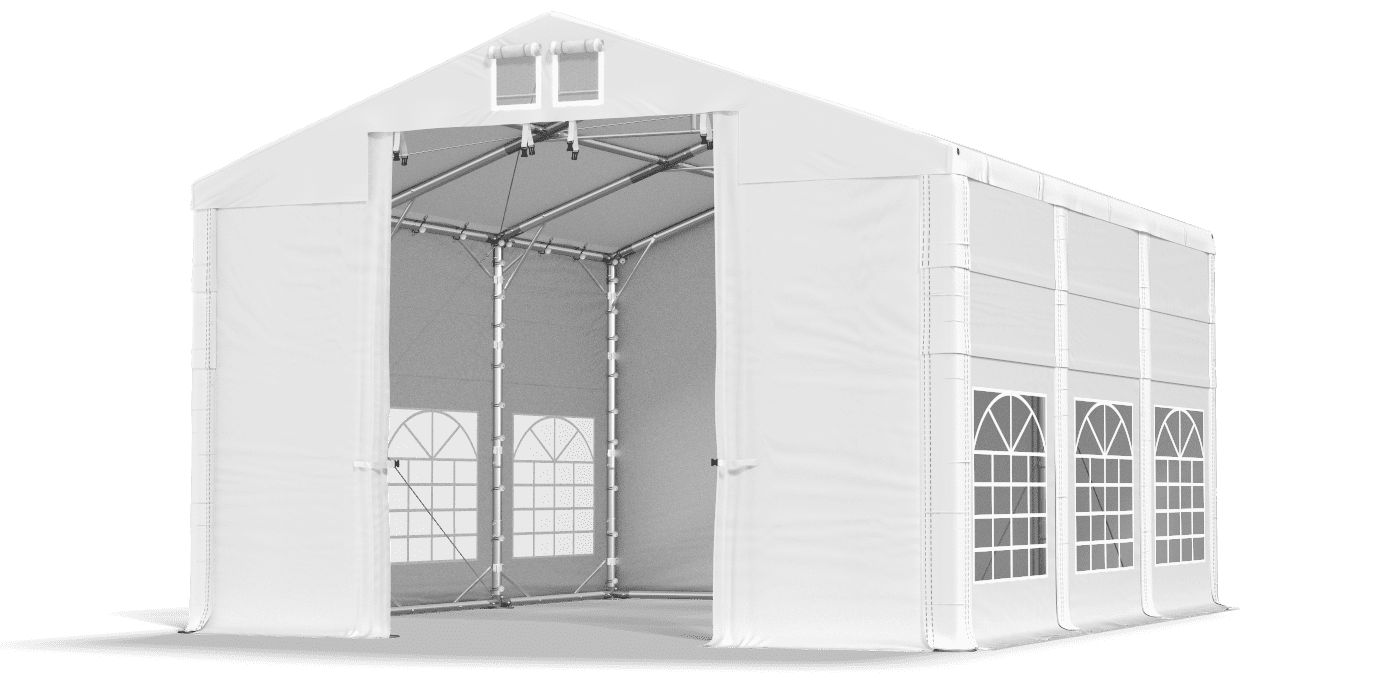 Open entrance tent