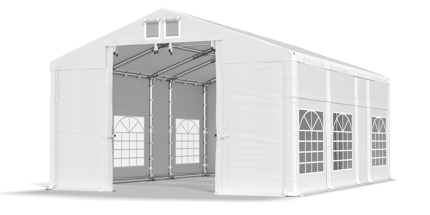Open entrance tent