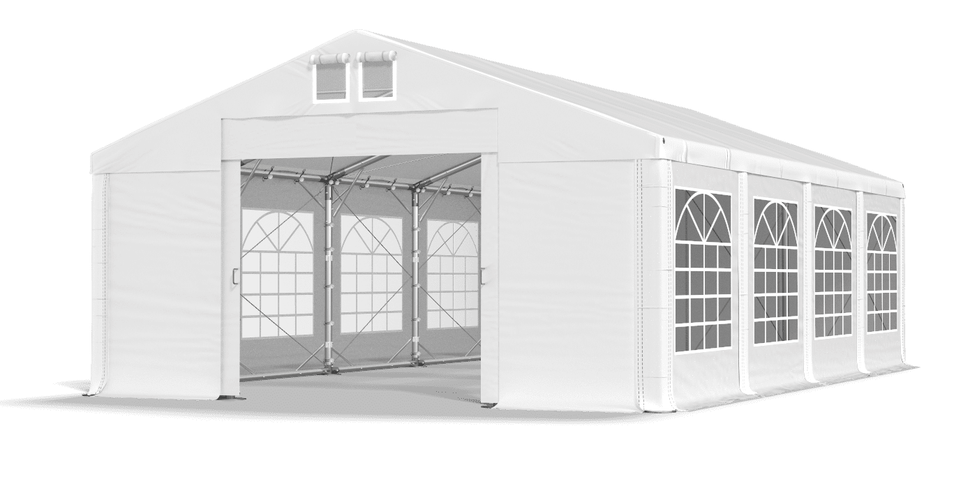 Open entrance tent