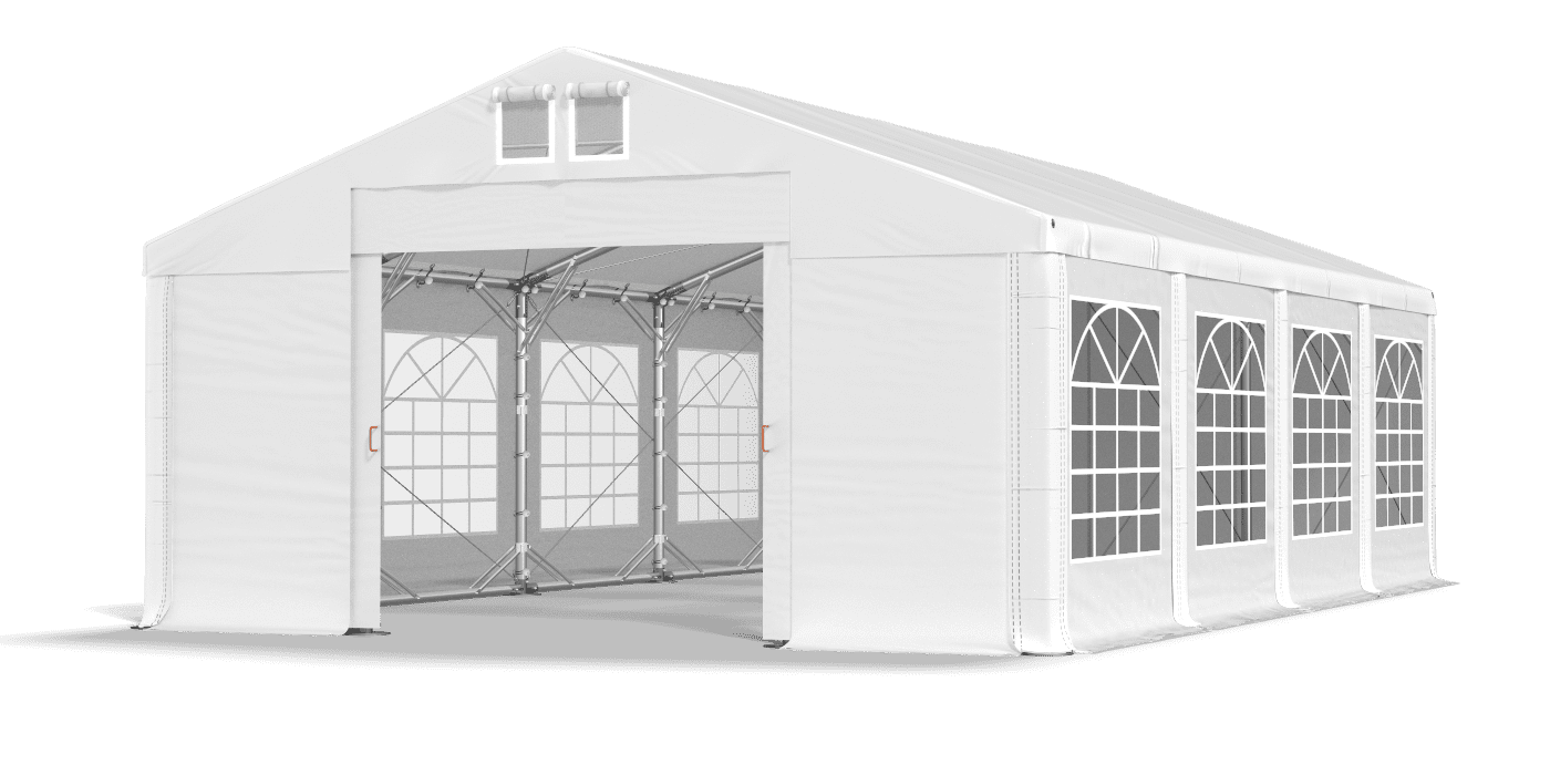 Open entrance tent