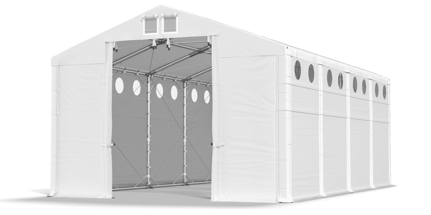 Open entrance tent