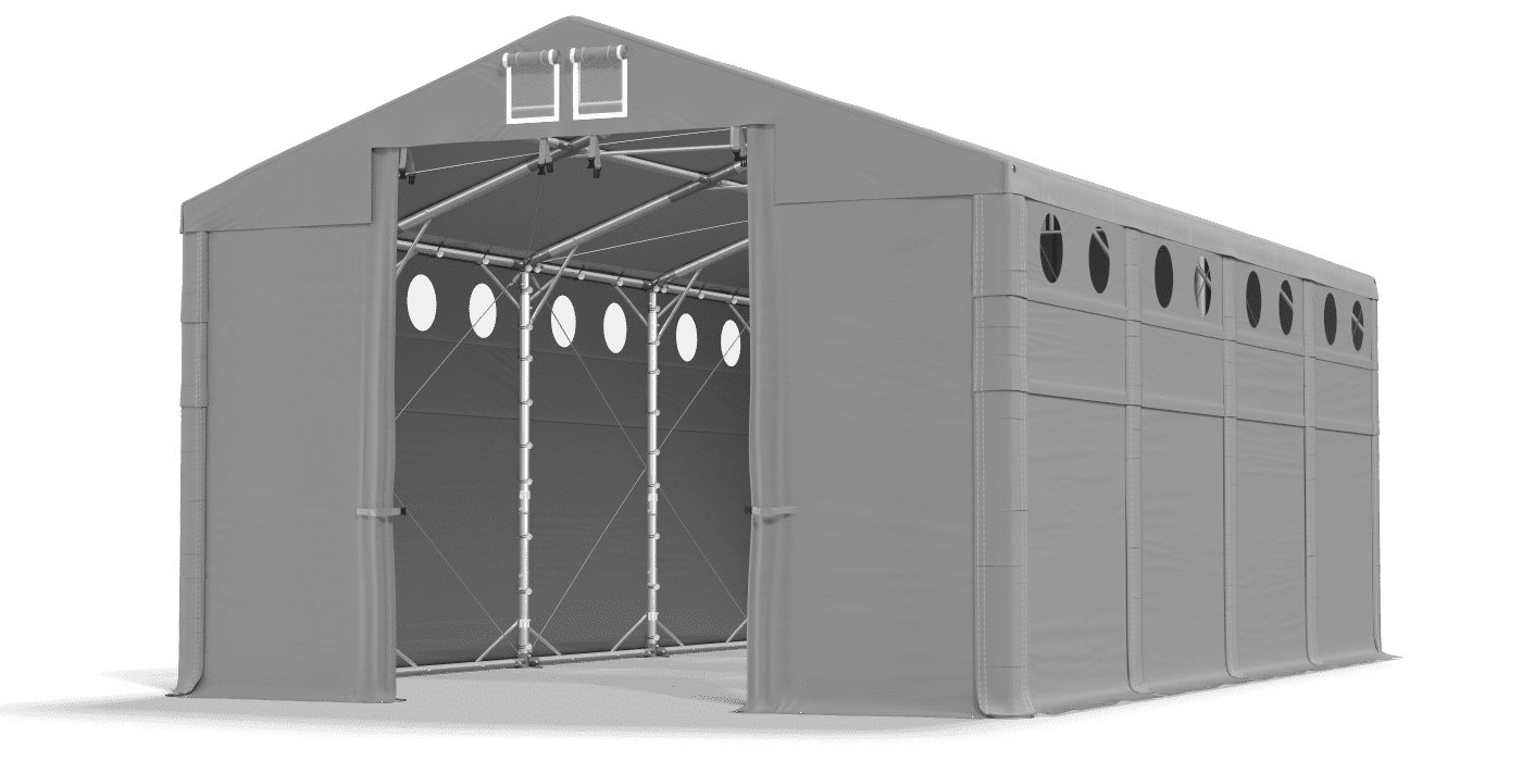 Open entrance tent