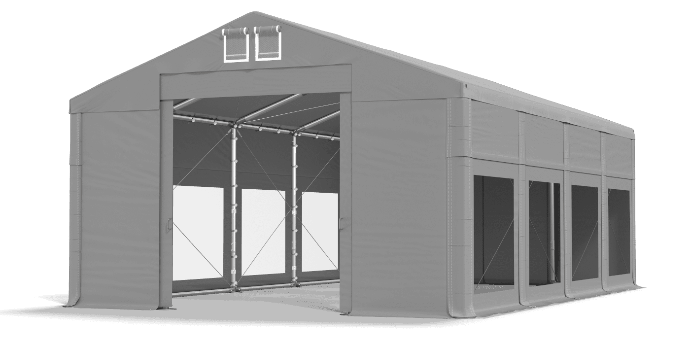 Open entrance tent