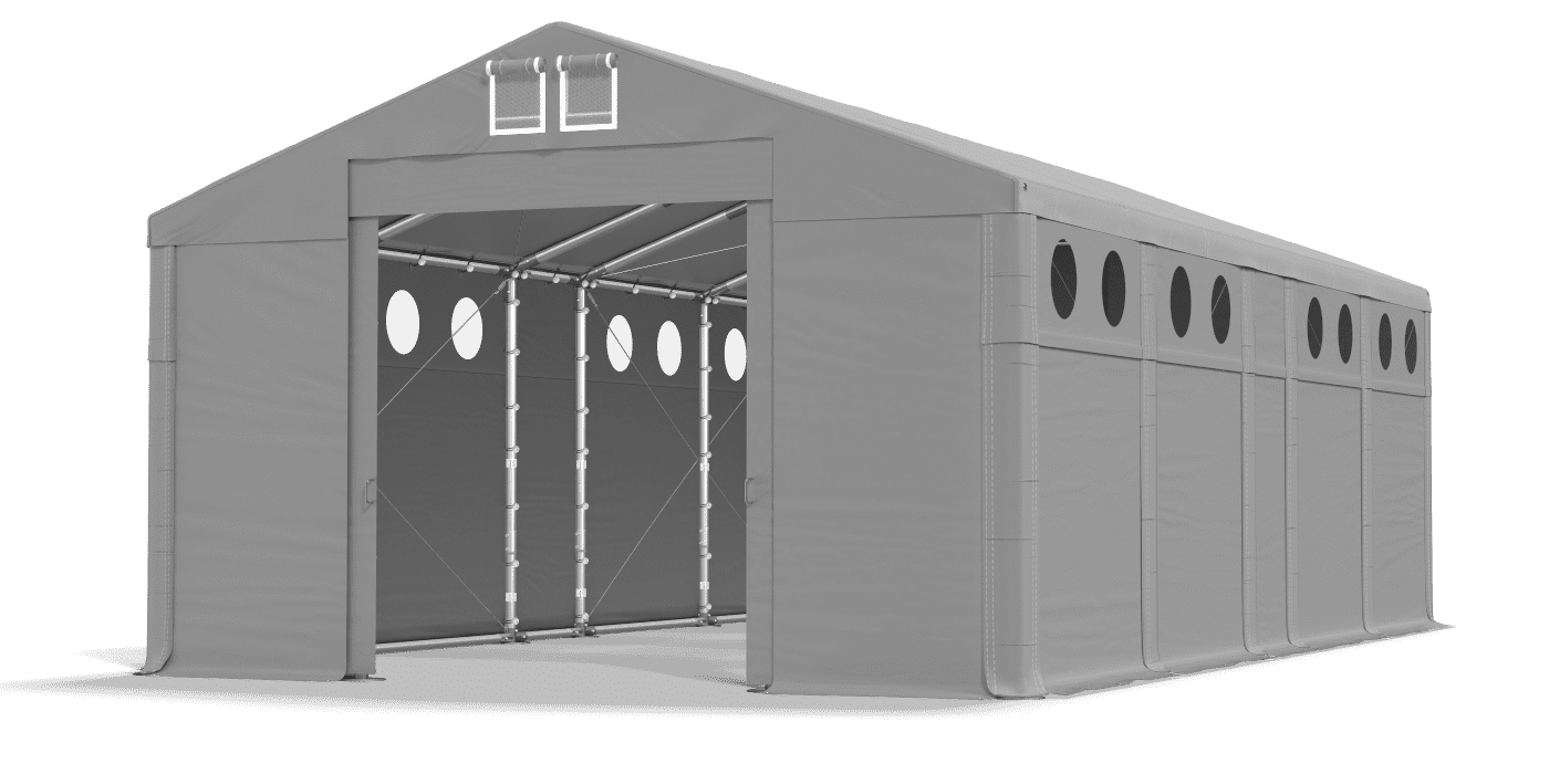 Open entrance tent