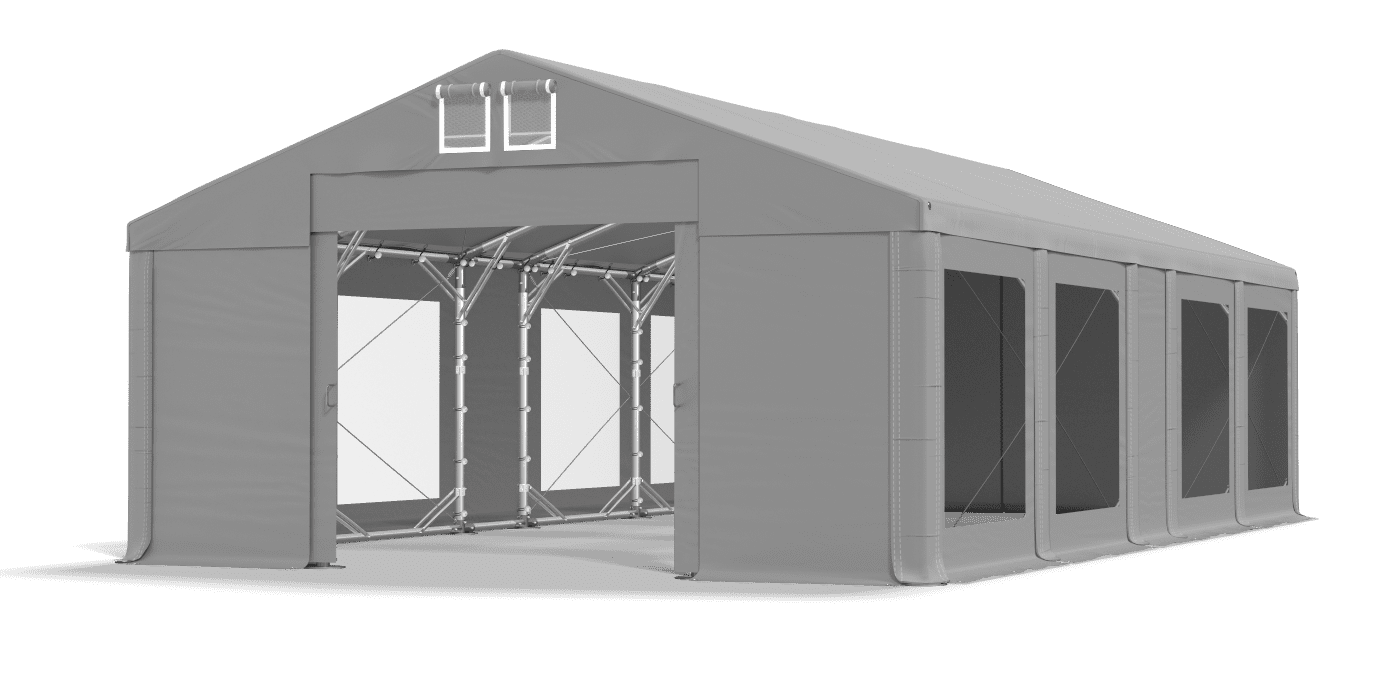 Open entrance tent