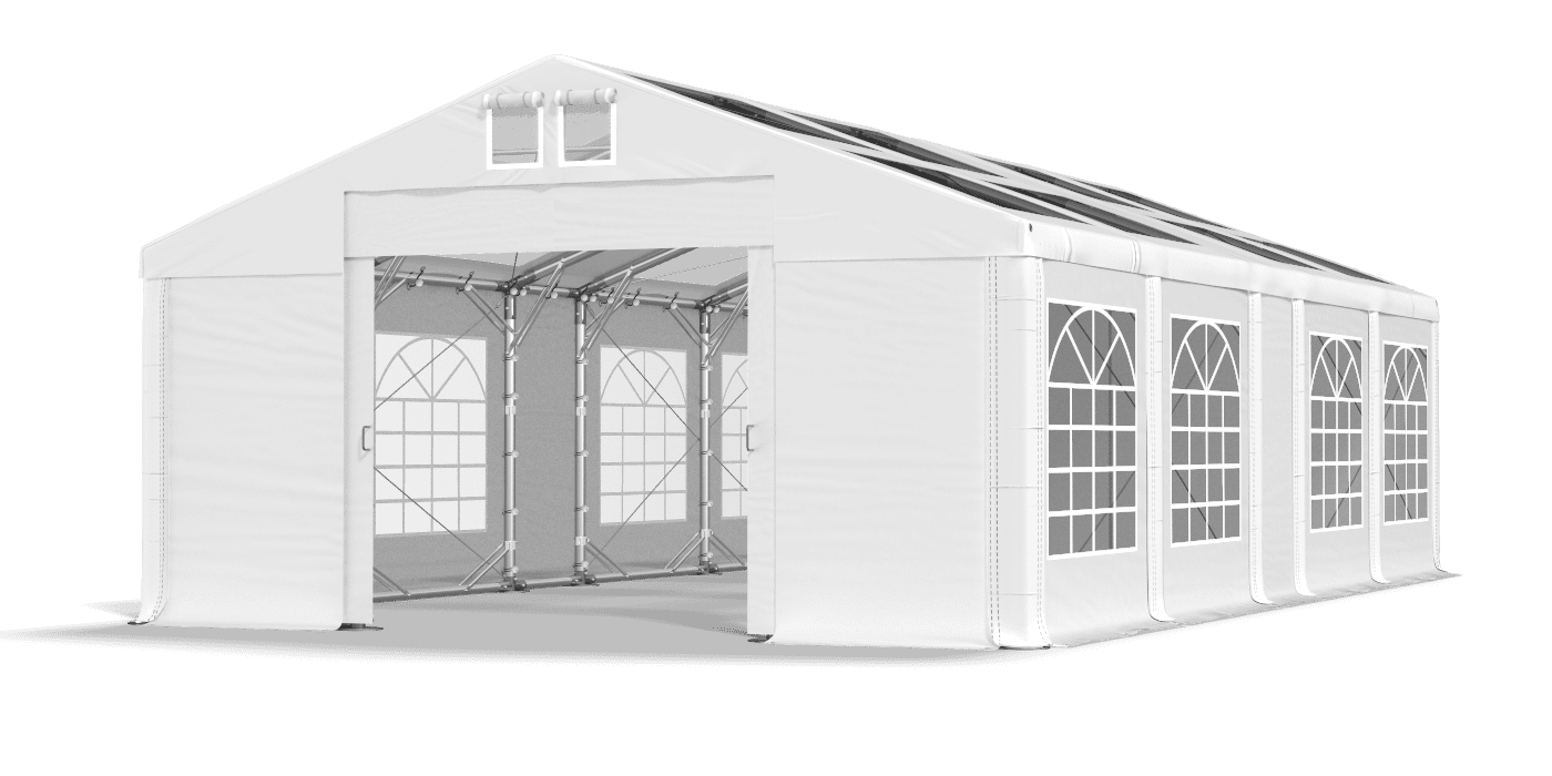 Open entrance tent