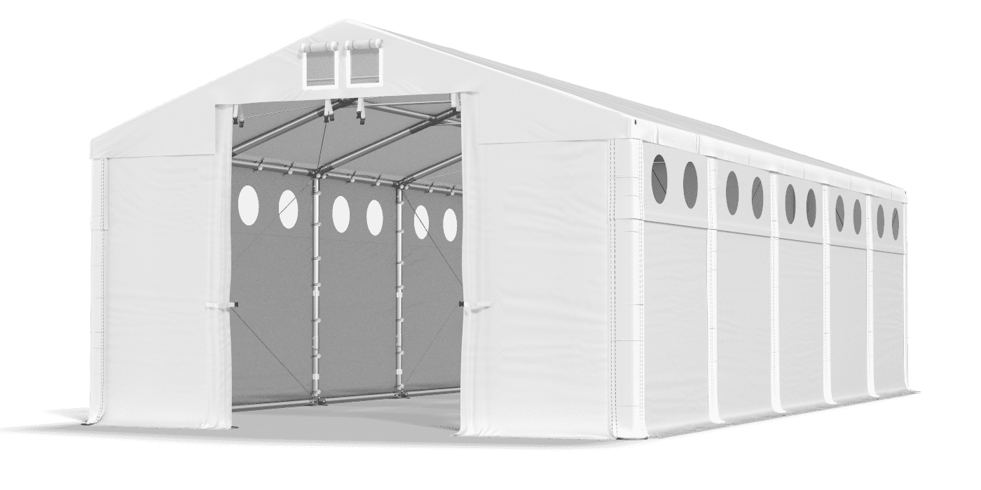 Open entrance tent