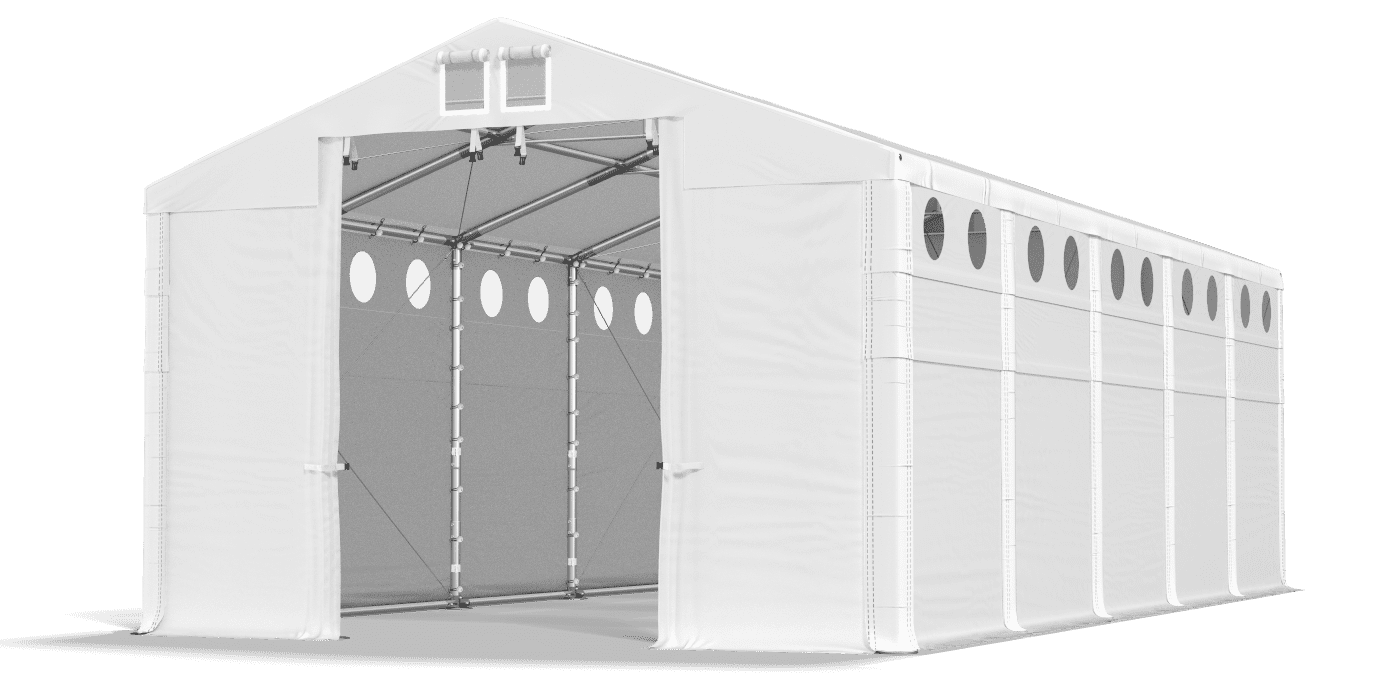 Open entrance tent