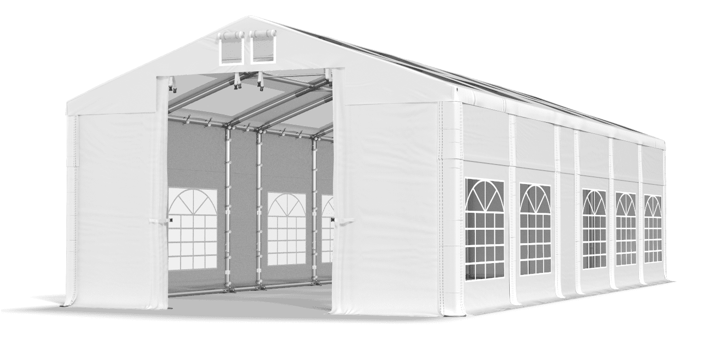 Open entrance tent